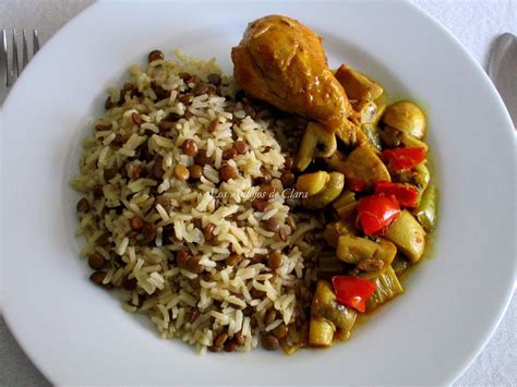 Moro de lentejas con costillas, ensalada y maduros