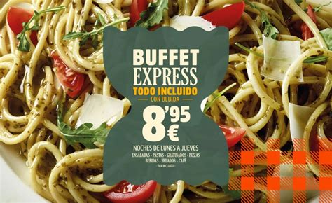 Variedad de platos en el buffet de Muerde La Pasta