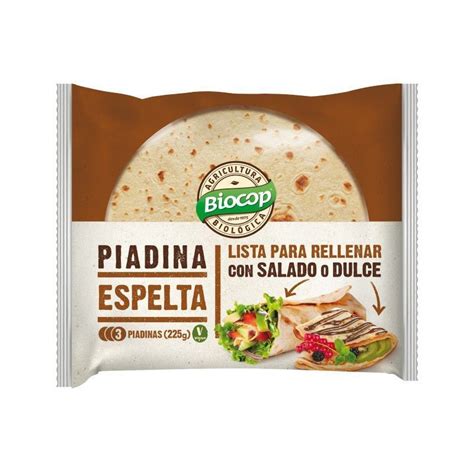 Paquete de 3 piadinas de espelta Biocop
