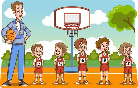 jugadores de baloncesto infantil en pista
