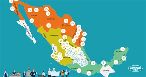 Mapa de las variaciones regionales de tostadas en México