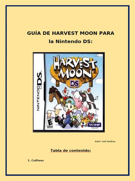 Plantación de cultivos en Harvest Moon