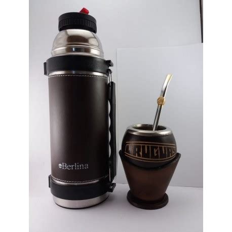 Conjunto de mate imperial, bombilla y termo