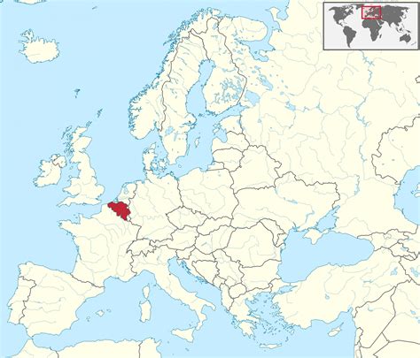 Mapa de Europa destacando Bélgica y España con fechas clave