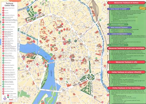 Mapa de Toulouse con los puntos de interés culinarios