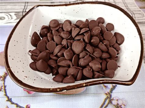 Variedad de formas y tamaños de pepitas de chocolate