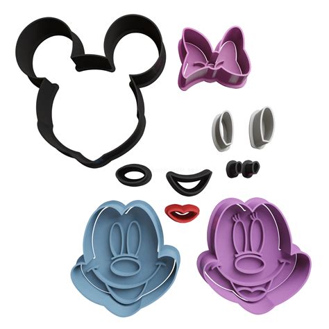 Cortadores de galletas de Mickey y Minnie Mouse