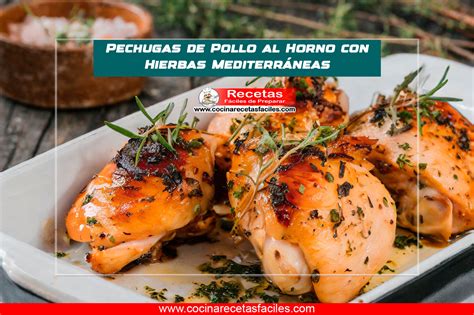 Pechuga de pollo al horno con hierbas aromáticas