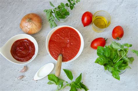 Ingredientes para salsa marinara