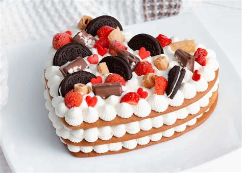 Tarta de San Valentín con forma de corazón