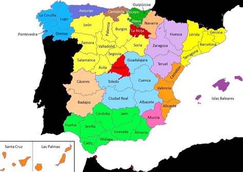 Mapa de España con la distribución de los equipos de Segunda B por provincias, destacando las zonas con mayor y menor representación.