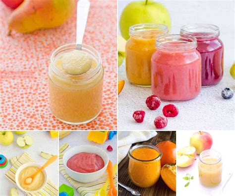 Variedad de frutas para potitos