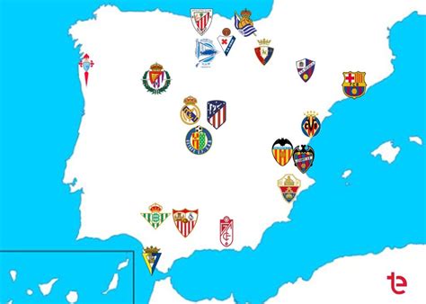 Mapa de los equipos en la quinta temporada de UHC España