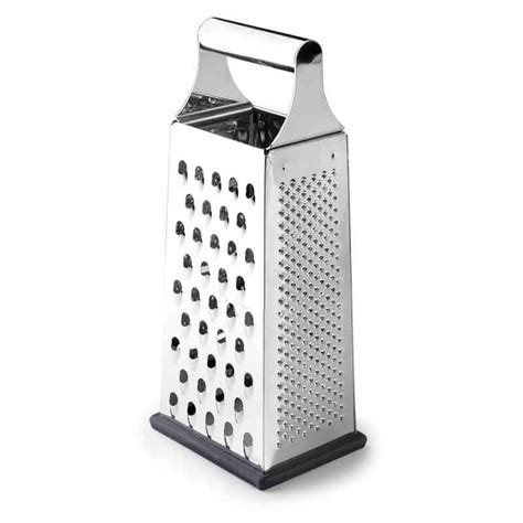 Diagrama de las caras de un rallador de cuatro caras