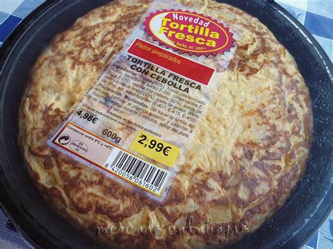 Tabla comparativa de tortillas de patatas envasadas