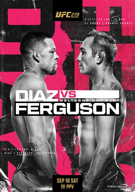 Nate Diaz vs Tony Ferguson UFC 279