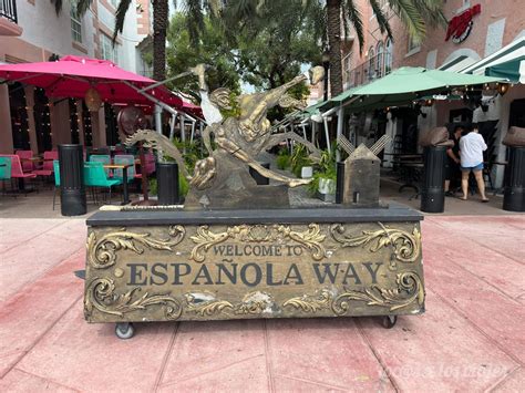 Vista aérea de Española Way en Miami Beach