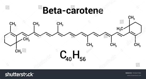Estructura química del beta-caroteno
