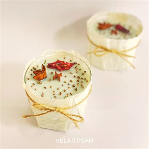 Velas artesanales hechas con cera de arroz