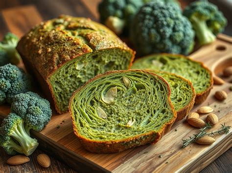 Pan de brócoli casero en un cuenco de horno