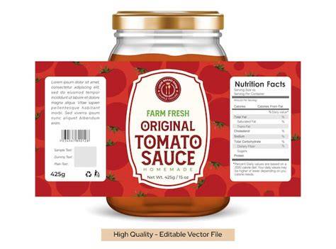 Tarro de salsa de tomate con etiqueta en francés