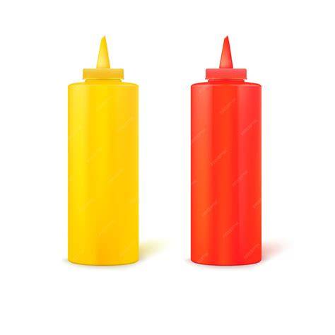 Botella de ketchup y mostaza