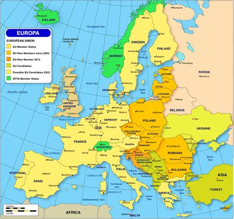 Mapa de Europa con los principales países productores y consumidores de queso