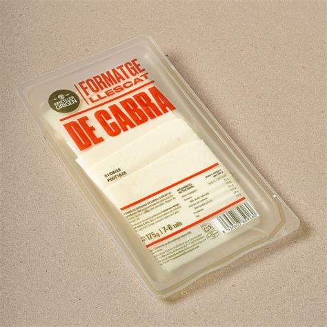 Información nutricional del queso de cabra en lonchas