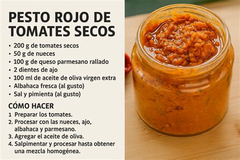 Pesto rojo con tomates y almendras