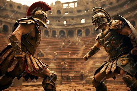 Representación de gladiadores romanos