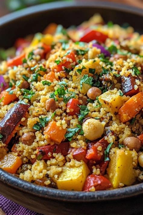 Cuscús con naranja y verduras