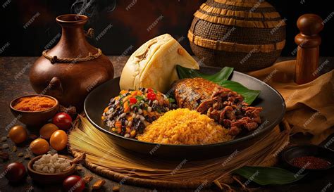 Platos tradicionales con mijo de la cocina africana e india