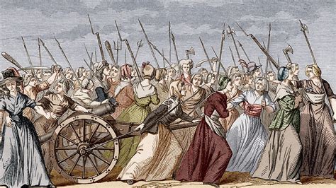 Mujeres marchando hacia Versalles en la Revolución Francesa