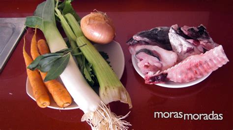 Ingredientes para fumet de pescado