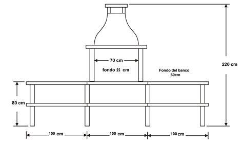 Diagrama de los pilares de una barbacoa de obra, mostrando la altura ideal de la parrilla y la colocación de los ladrillos huecos y el nivel.