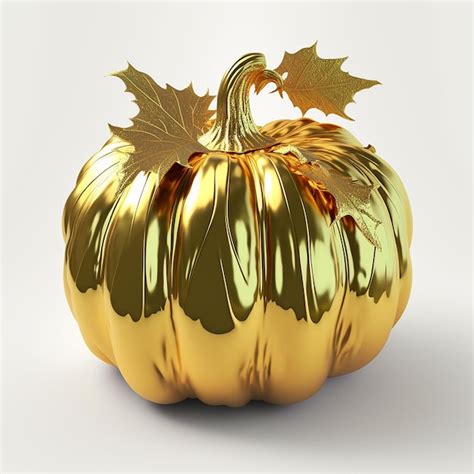 Calabaza dorada decorada