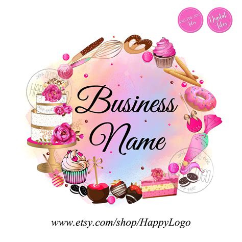 Ejemplos de logos con tonos pastel en repostería
