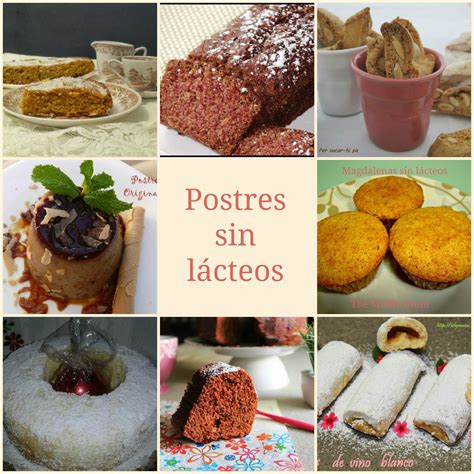 Variedad de postres sin lactosa