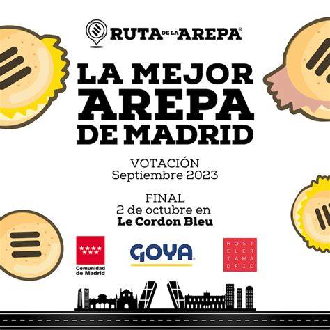 Mapa de la ruta de la arepa en Madrid