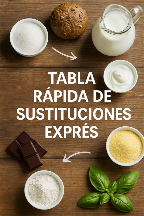 Tabla de sustituciones de ingredientes para la crema de merluza