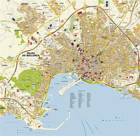 Mapa de pizzerías en Palma de Mallorca con opciones sin gluten