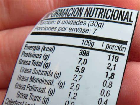 Etiquetado de alimentos con información nutricional