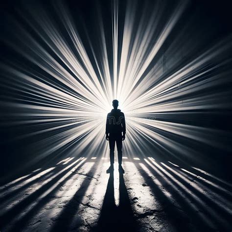 Persona postrada en adoración frente a una luz brillante