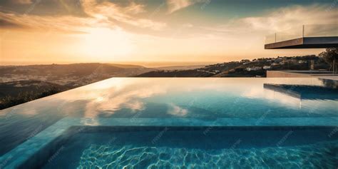 Piscina infinita con vistas al mar en una villa de lujo