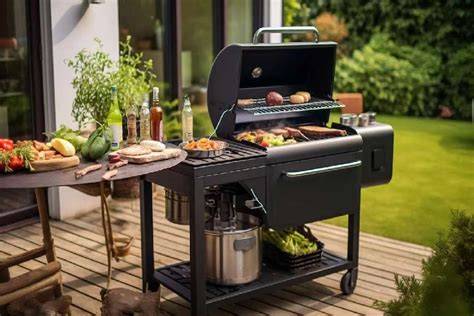 Componentes de la barbacoa tras su uso y limpieza