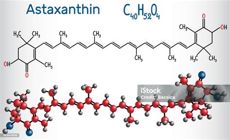 Estructura química de la astaxantina