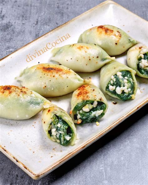 Relleno de espinacas para calamares