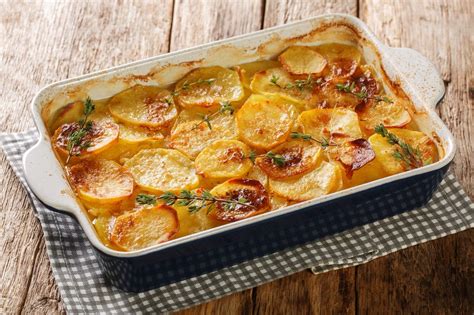 Patatas Gratinadas listas para servir