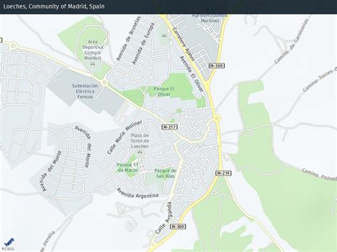 Mapa de Loeches, Madrid, España