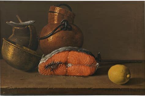 David Broncano frente al Bodegón con salmón, limón y recipientes de Luis Egidio Meléndez en el Museo del Prado